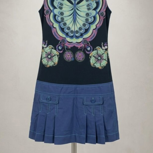Custo Barcelona Vintage Y2K Mini Dress with Butterfly, Like New