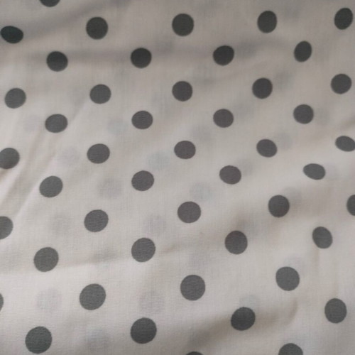 Cotton gray polka dot fabric new 0.5m x 0.5m for baby crafts