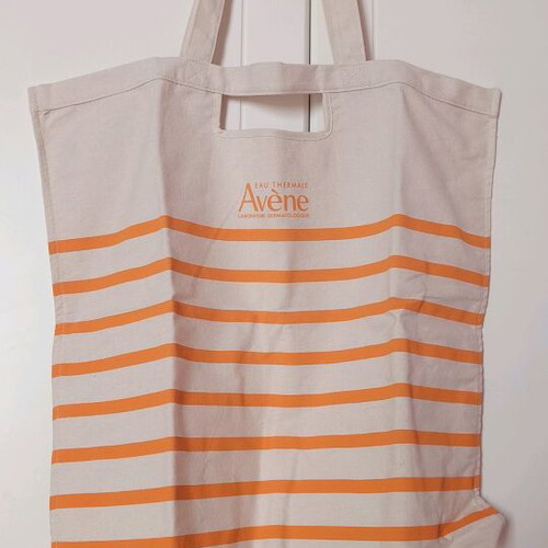 Avene beach bag new, beige and orange