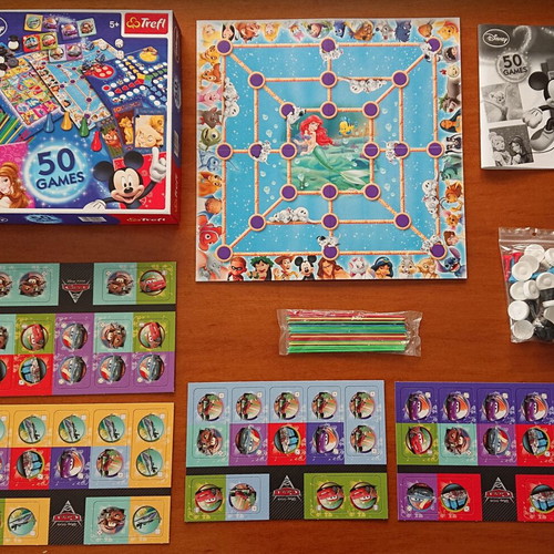 Disney Trefl board game like new with various games and missing parts