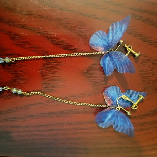 Earrings clip-on, like new, gold and silver colors