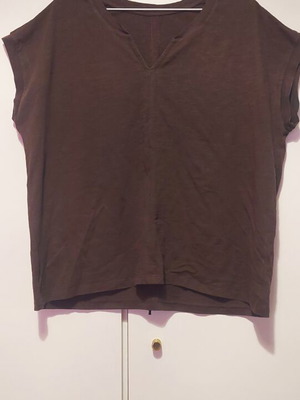 Ovs Fashion Brown Cotton T-shirt like new, size 4XL