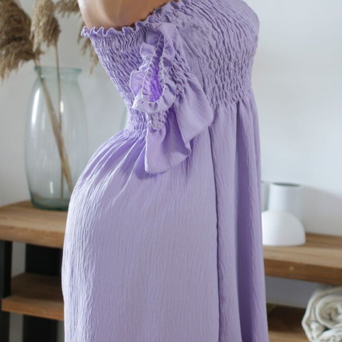 Off-shoulder dress new in lilac, size S