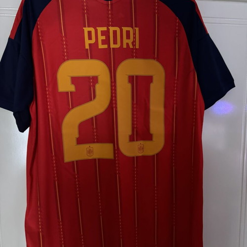 Pedri 2026 Adidas football jersey new, red, XL