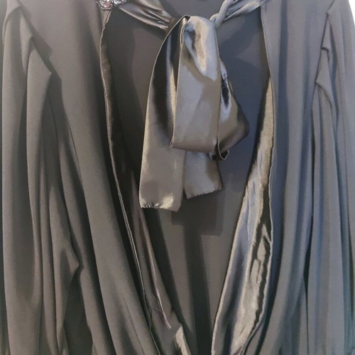 Mat dress black like new, size 2-large with open back