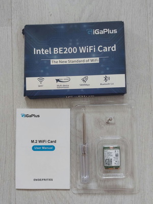 Wi-Fi 7 + BT 5.4 M.2 δικτυακή κάρτα Intel BE200 GiGaPlus νέα