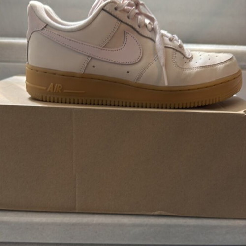 Nike Air Force 1 '07 Low used, Pearl Pink with Gum Light Brown sole, size 40