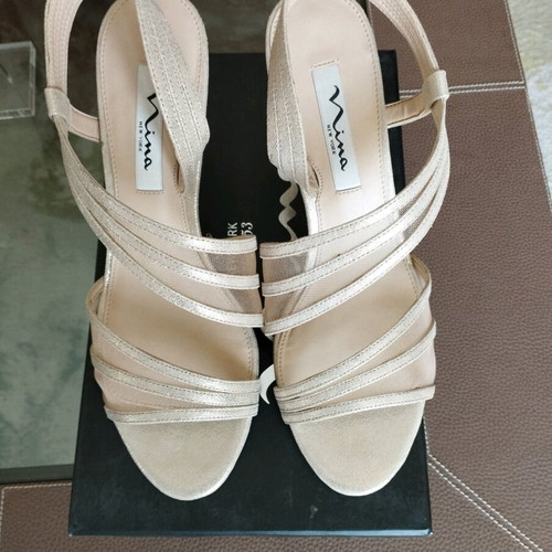 Nina Shoes sandals No 38 like new, gold color