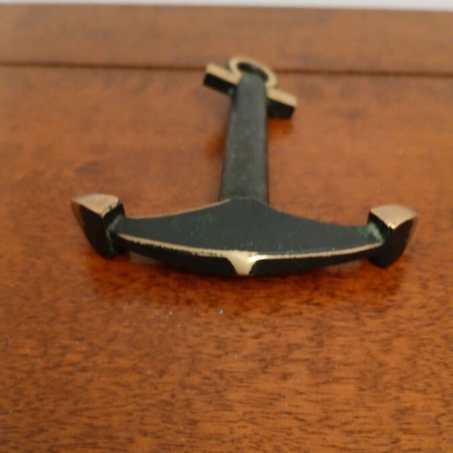 Vintage corkscrew metal nautical style anchor shape like new