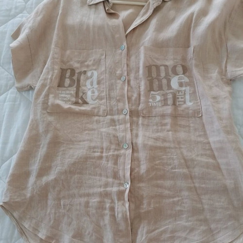 Long linen shirt beige like new