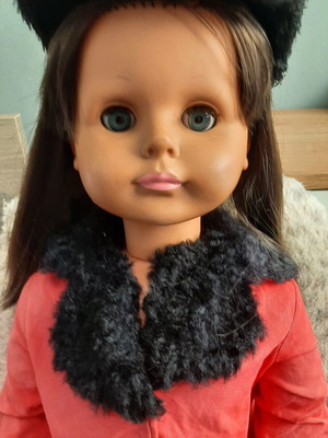 Large collectible doll used, 0.71 meters tall
