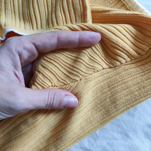 Summer crop top ribbed yellow XS used
