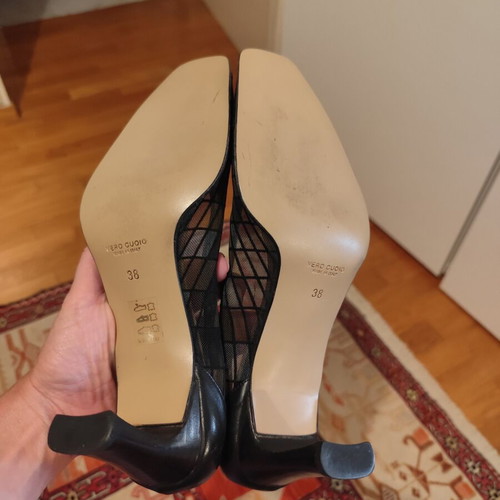 Broccoli vintage mesh heels size 38, black and brown
