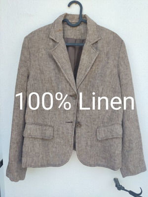 Canda Vintage Linen Summer Jacket like new, beige and brown