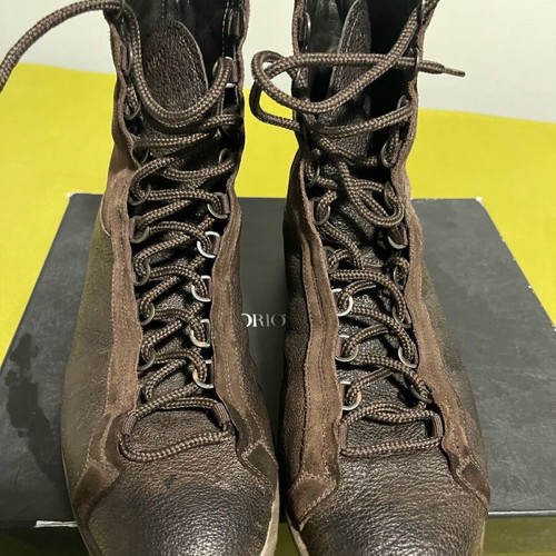 Emporio Armani boots like new, brown size 42 with metallic eyelets