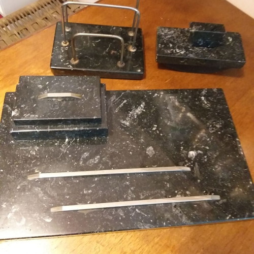 UNIQUE RARE 1950s MARBLE OFFICE SET!