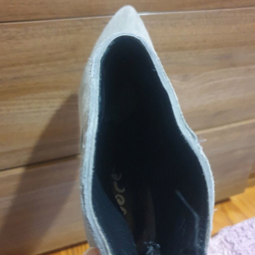 Gray ankle boots used, size 38, worn