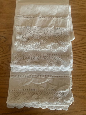Cotton white pillowcases with handmade details new