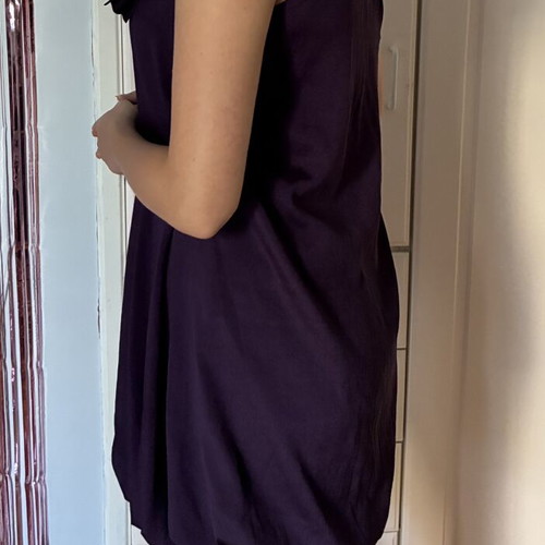 Forever 21 Y2K Purple One Shoulder Ruffle Bubble Dress Size M Like New