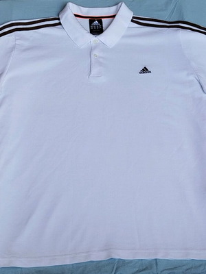 Adidas πόλο μπλούζα άριστη κατάσταση, XXL, λευκή