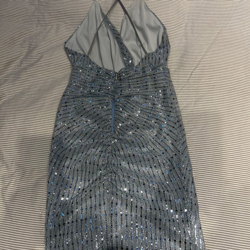 Mini dress with sequins used, light blue XS My T Wearables