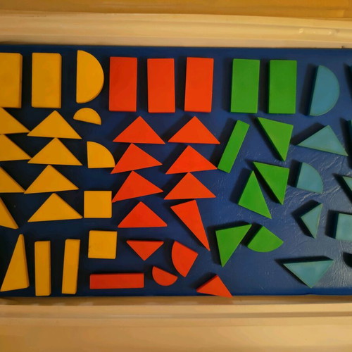 Formen magnetic board with magnets used, Greek made from the '80s