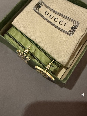 Gucci earrings with crystals and Interlocking G