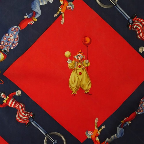Chopard silk scarf like new, 46cm x 46cm, blue and red
