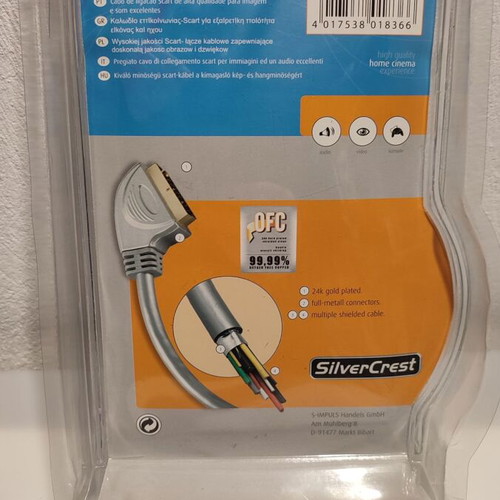 Καλώδιο Scart 1.5m καινούργιο SilverCrest