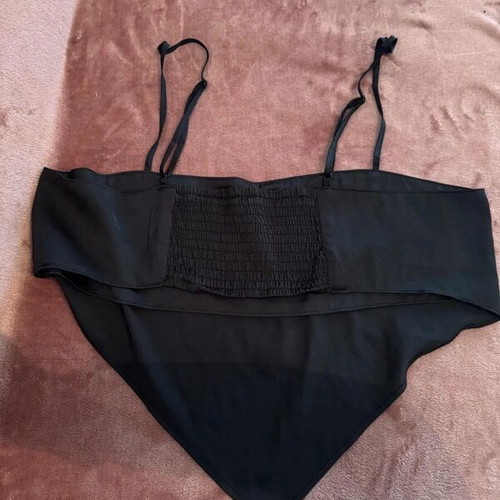 Satin top black like new, size Large from H&M