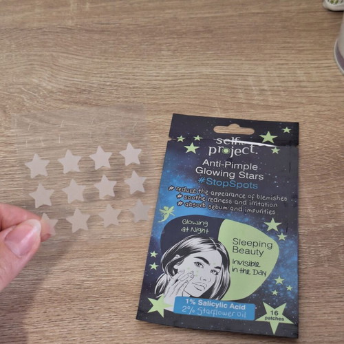 Anti-Pimple Patches Set new, 18 Hearts and 12 Glowing Stars by Selfie Project
