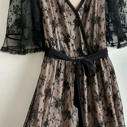 Lynne lace long dress new, black, size M