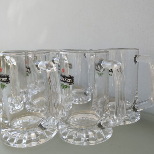 Σετ 8 συλλεκτικά ποτήρια Heineken mugs σαν καινούργιο, made in Italy