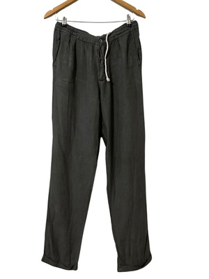 Alpha Studios linen pants, green, size M