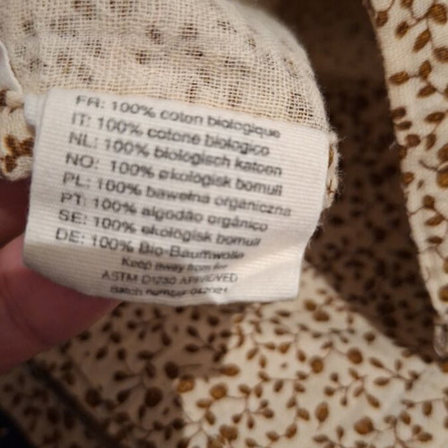 Muslin swaddle set 3 pieces like new, 100% organic cotton 65x65cm Konges Slojd