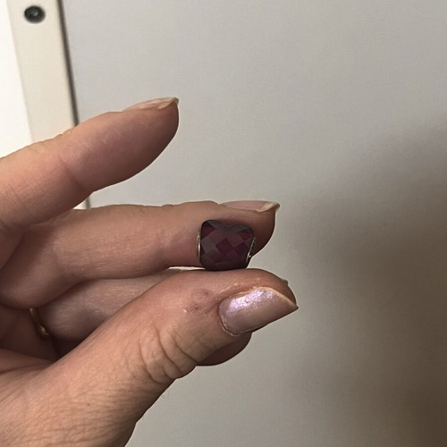 Pandora glass charm heart limited edition Bordeaux color like new