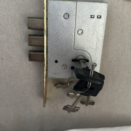 CISA lock used with 5 double-bit keys for door