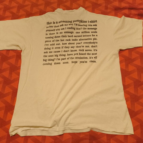Smashing Pumpkins Heart T-shirt used, size XL, white