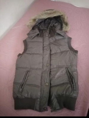 Women's sleeveless jacket new, green olive, size M