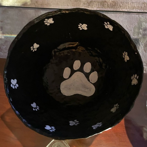 Handmade papier mache bowl new