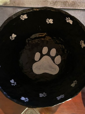 Handmade papier mache bowl new