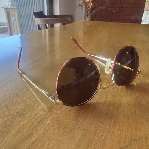 Marco Polo Venezia Sunglasses like new, metallic frame, dark lenses