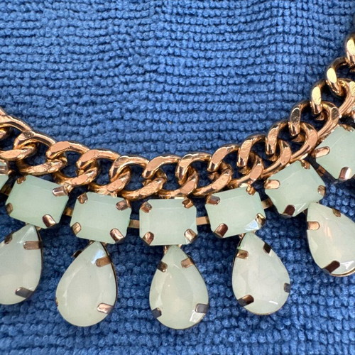Statement necklace used with turquoise stones