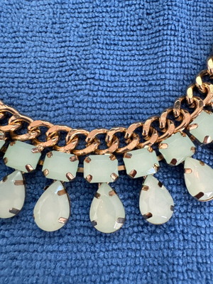 Statement necklace used with turquoise stones