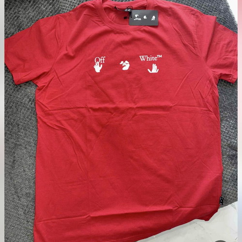Off White T-shirt large new, red