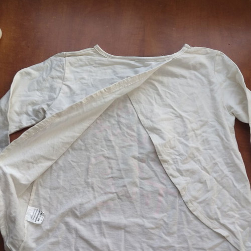 Blouse with open back used, white, size L
