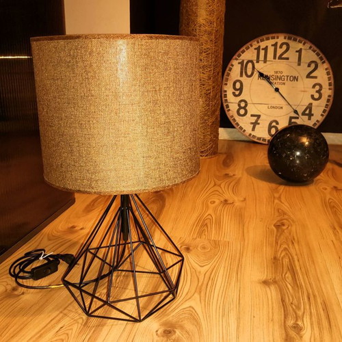 Table-Ceiling Lamp used, 2 in 1, metal diamond design
