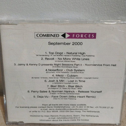 Combined Forces September 2000 CD single like new, electronic