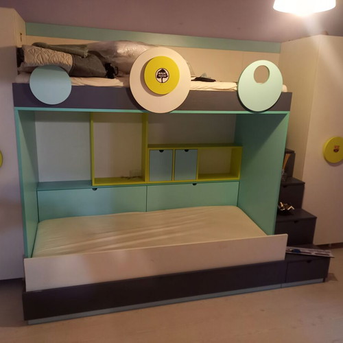 Children's Bunk Bed custom made, like new, with mattress