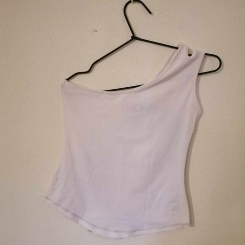 White top with one shoulder strap used, size M